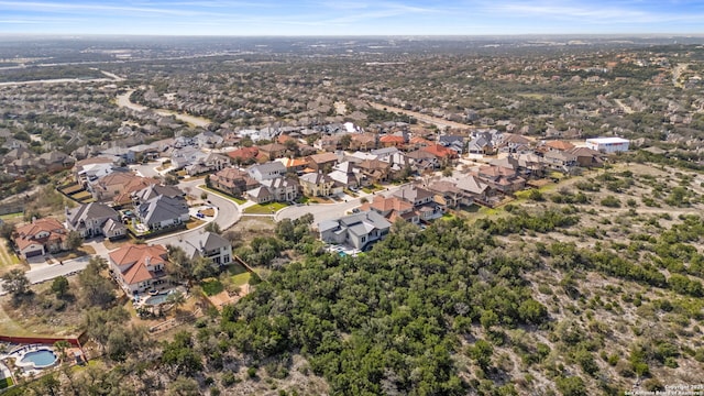 aerial view with a residential view