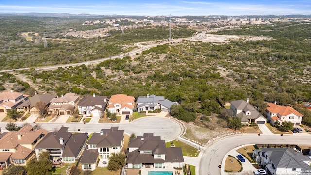 bird's eye view with a residential view