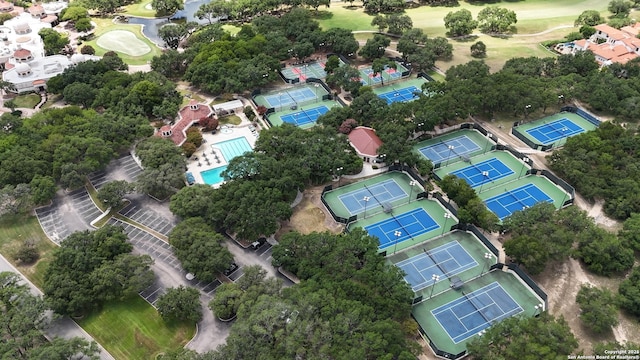 bird's eye view featuring view of golf course