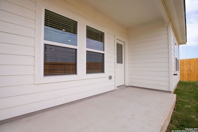 view of patio with fence