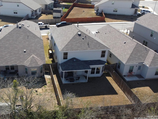 aerial view featuring a residential view