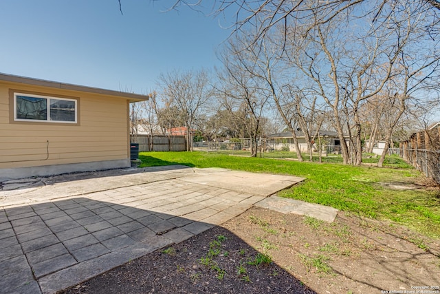 view of patio featuring a fenced backyard