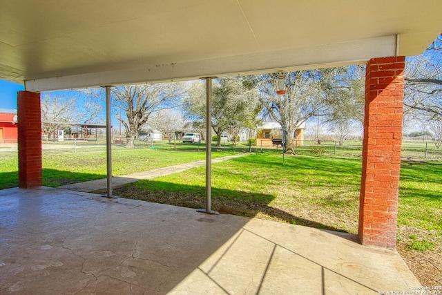 view of patio with fence