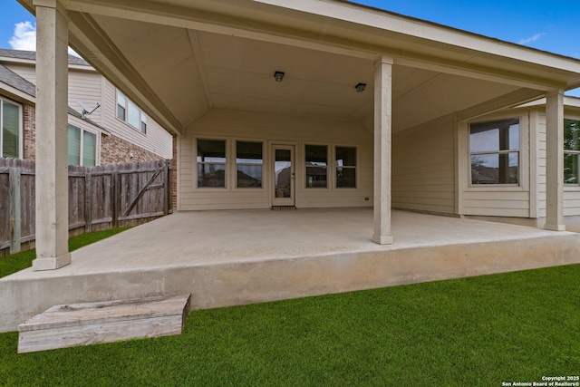 view of patio with fence