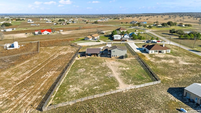 drone / aerial view with a rural view