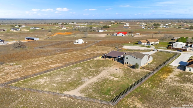 aerial view with a rural view