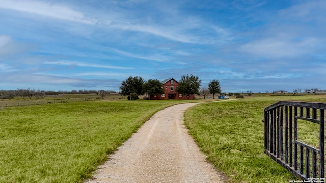 exterior space featuring a rural view