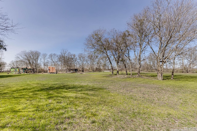 view of yard with playground community