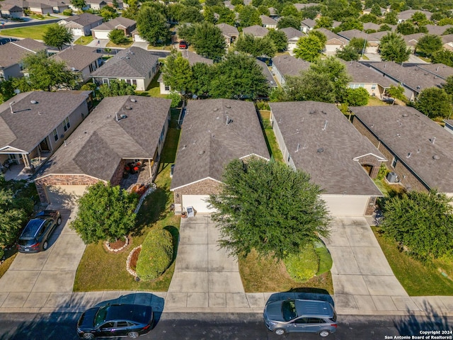 aerial view with a residential view