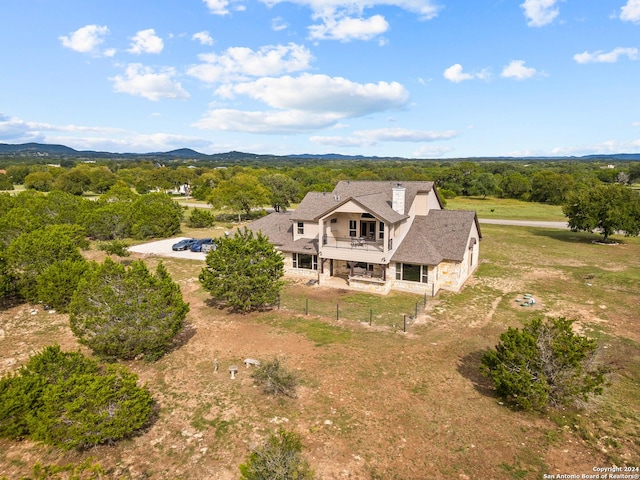 drone / aerial view with a view of trees