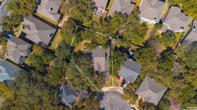 bird's eye view with a residential view