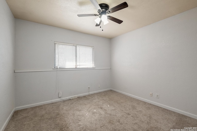 4010 Briarcrest, San Antonio, TX 78247 - carpeted spare room with baseboards and a ceiling fan