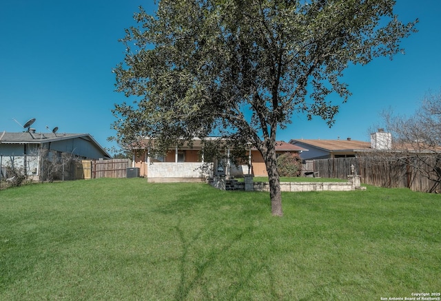 4010 Briarcrest, San Antonio, TX 78247 - view of yard featuring fence and central air condition unit