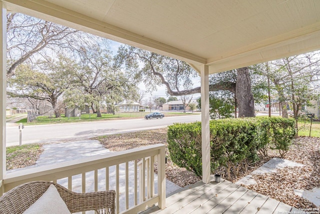 view of patio with a residential view