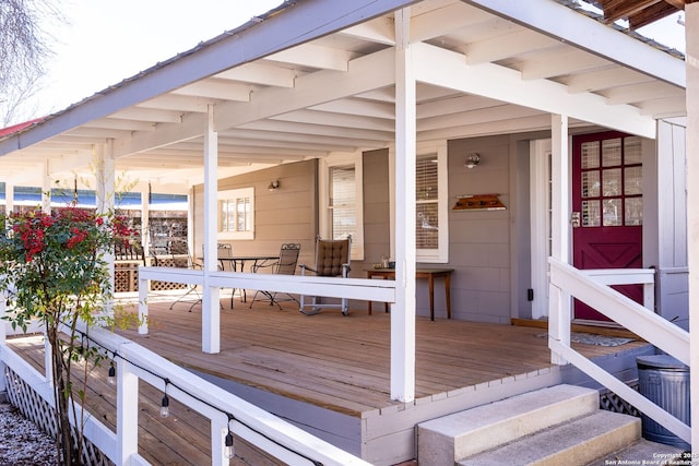 view of wooden terrace