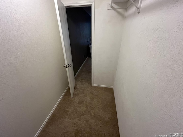 interior space featuring carpet and baseboards