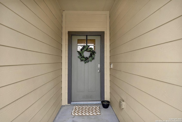 view of doorway to property