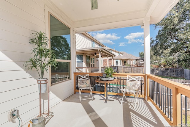 wooden deck with fence