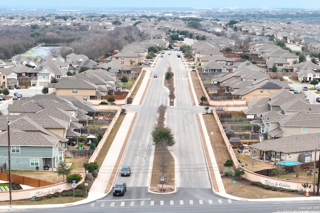 drone / aerial view with a residential view