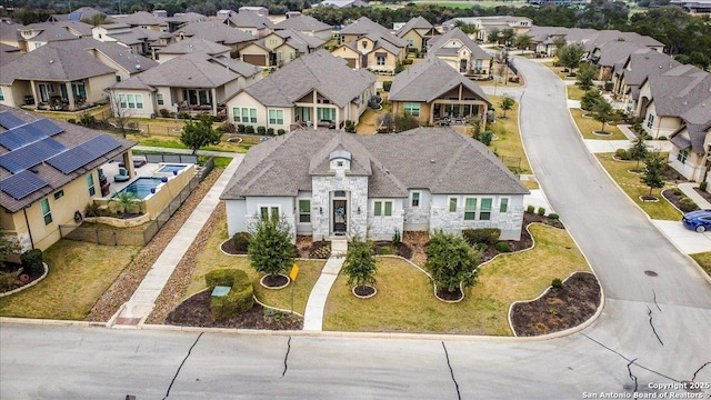 birds eye view of property featuring a residential view