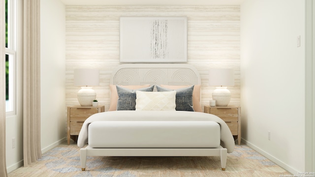 bedroom featuring baseboards