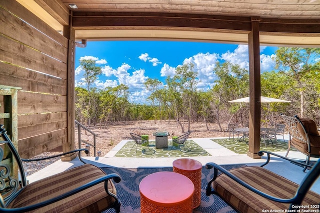 view of patio / terrace featuring outdoor dining space