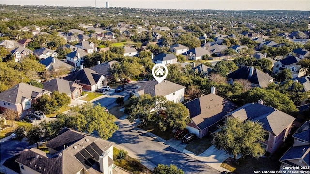 drone / aerial view featuring a residential view