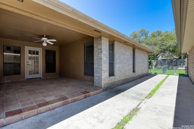 14215 Indian Woods, San Antonio, TX 78249 - view of patio / terrace featuring ceiling fan and fence