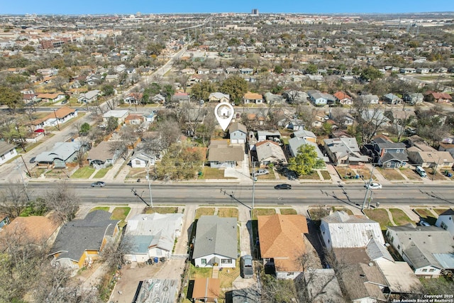 aerial view featuring a residential view