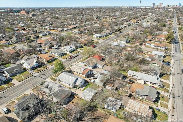 bird's eye view with a residential view