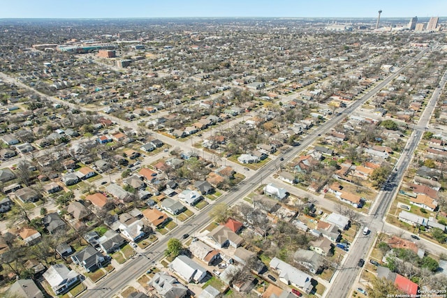 drone / aerial view with a residential view