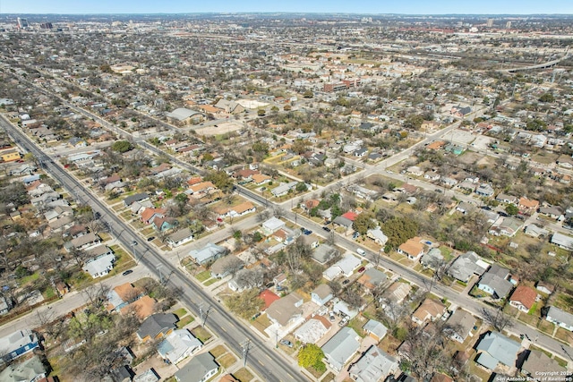 drone / aerial view with a residential view