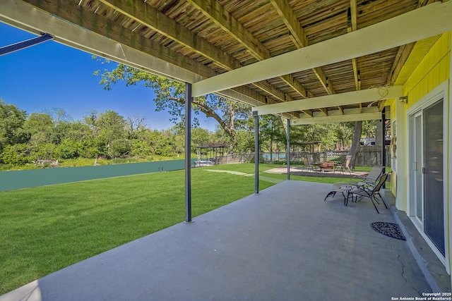 view of patio / terrace with fence