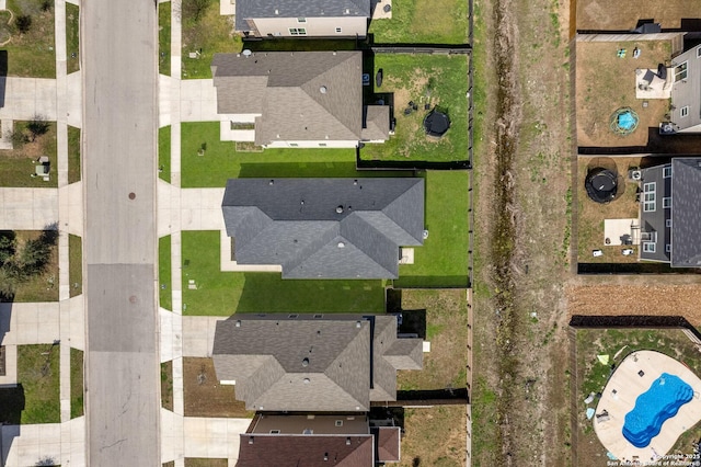 aerial view featuring a residential view