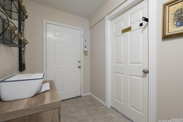 entrance foyer with baseboards