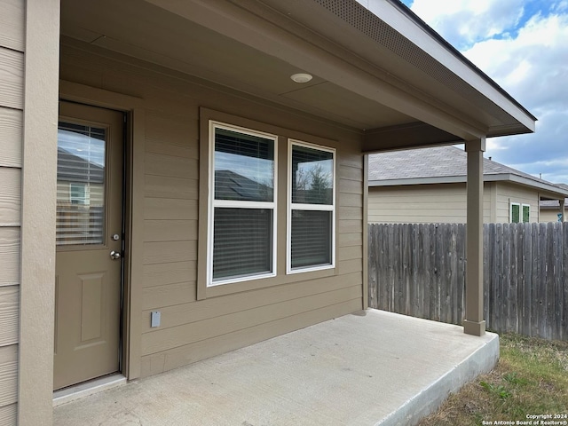 exterior space featuring fence