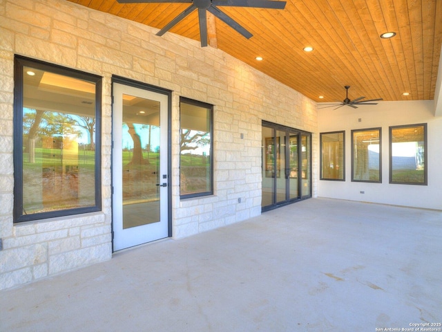 116 Chama Dr, Boerne, TX 78006 - view of patio featuring ceiling fan