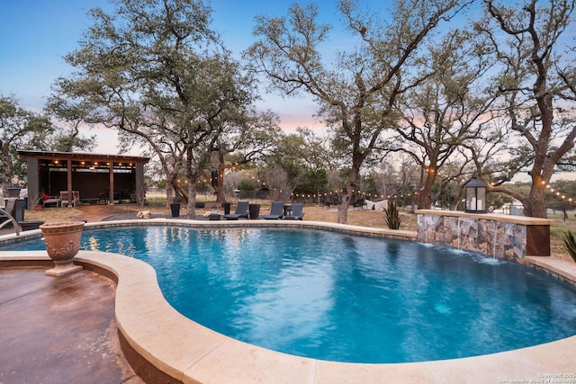 pool featuring a patio