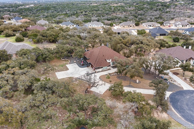 aerial view with a residential view