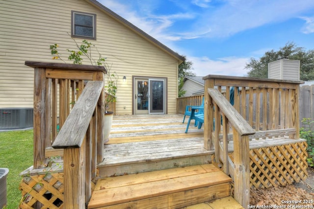 deck with cooling unit