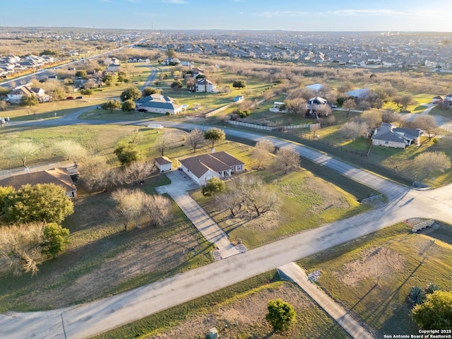 bird's eye view featuring a residential view