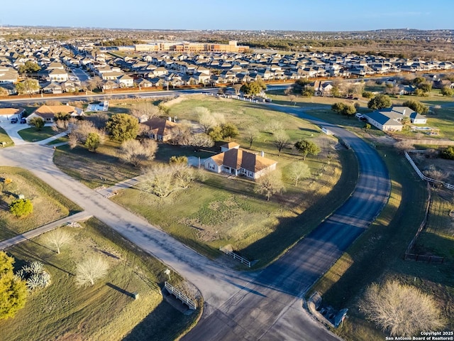 bird's eye view featuring a residential view