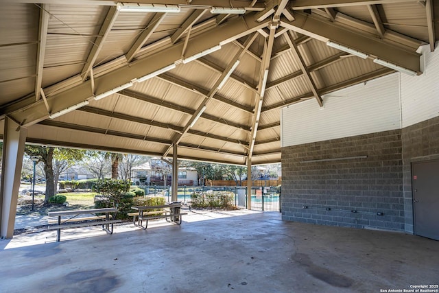 view of patio / terrace with an outdoor pool