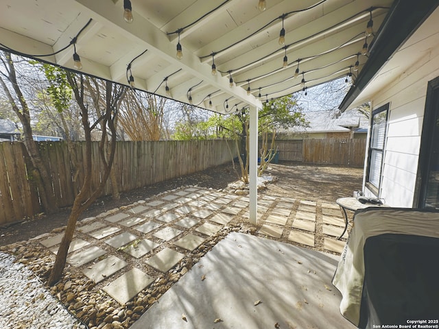 view of patio / terrace with a fenced backyard