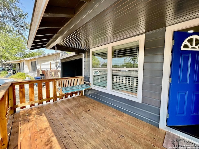 view of wooden deck