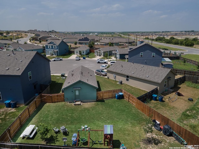 bird's eye view featuring a residential view