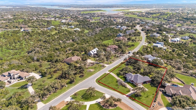 bird's eye view with a residential view