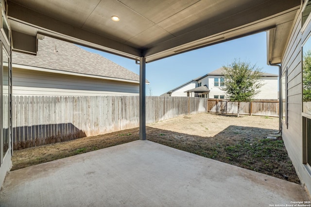 view of patio / terrace featuring a fenced backyard