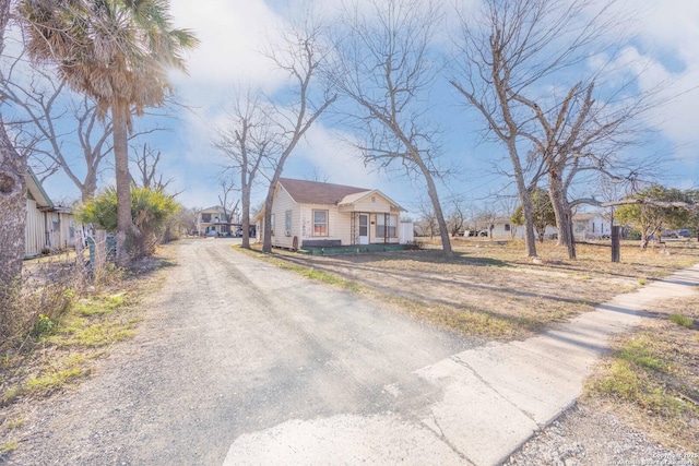 view of street featuring driveway