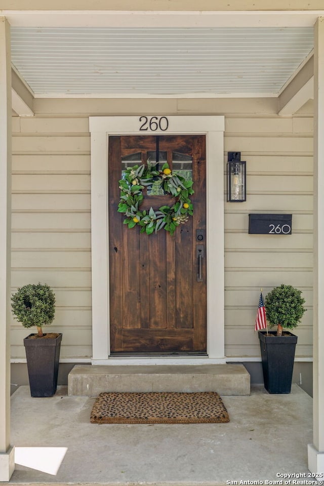 view of doorway to property